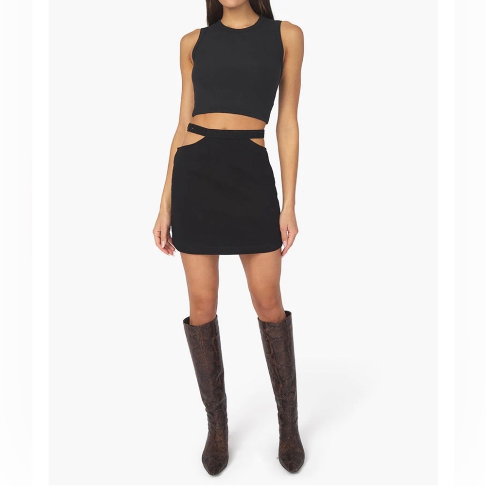 NWT We Wore What Comfort Skirt with Cut Outs